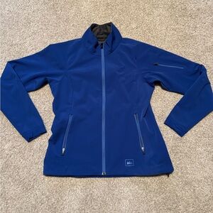 REI Women's Vibrant Soft Shell Blue Jacket